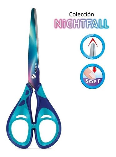 Tijera Ninghtfall Teens Soft Escolar 16 Cm Maped Edu