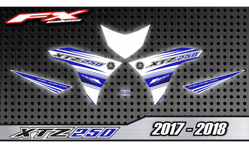 Calcos Opcionales Yamaha Xtz 250 Desde 2017 Fxcalcos2