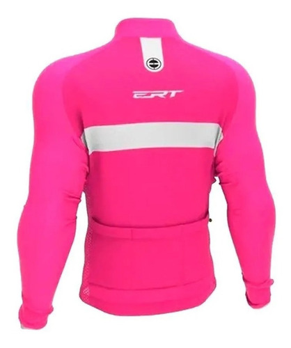 Imagem 2 de 4 de Camisa Ciclismo Classic Manga Longa Stripe Pink - Ert
