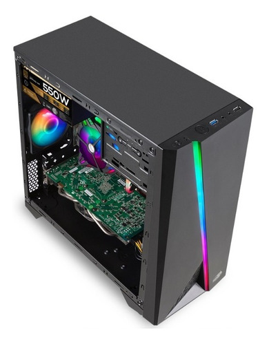 Imagen 6 de 10 de Gabinete Gamer Sentey F10 Pro Gs-4270 + Fuente 550w