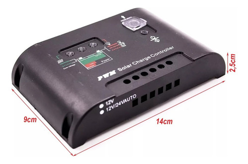 Controlador Carga Painel Solar 20a 12/24v Pwm Lcd Regulador
