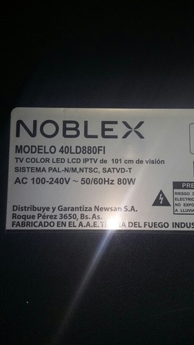 Sensor Remoto Tv Noblex Modelo 40ld880fi