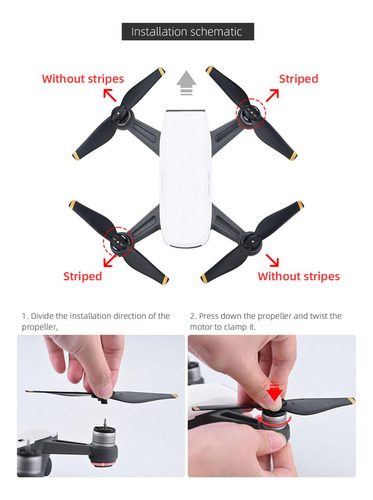 Para Lâmina De Hélices De 4 Pacotes Compatível Com Dji