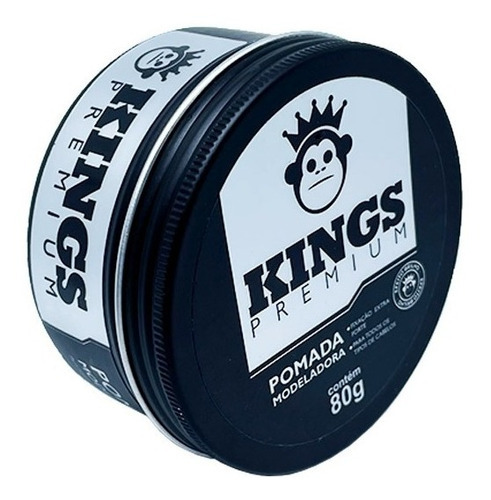 Kit Pomada Modeladora Kings 80g Extra Forte Incolor 10un