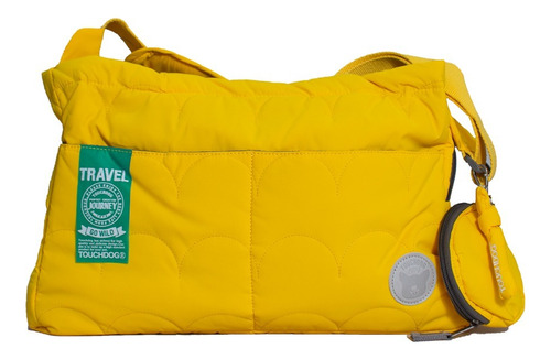 Bolsa Transportadora Para Mascota Con Bolsillos Amarilla