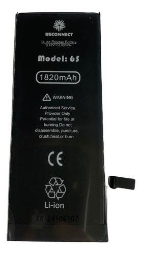 Bateria Original Usconnect Para iPhone 6s 1820mAh Compatível Modelos A1633 A1688 A1700 Restaura Saúde 100%
