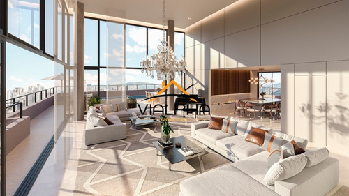 Imagem 2 de 25 de Vendo Cobertura De 531 Metros Com 4 Suítes , 4 Vagas, Piscina Privativa, Churrasqueira No Terraço, Banheiro Senhor E Senhora, Vista 360º No Aruanã 601 - Ap00104 - 34940765