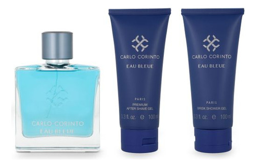 Set Carlo Corinto Eau Bleue 3 Piezas ¡¡nuevo, Original!!