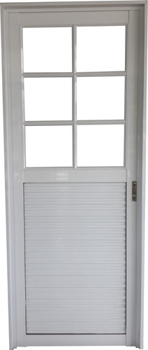 Puerta Aluminio Exterior 1/2 Vidrio Repart Tubo 25mm 70x200