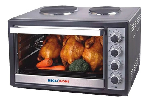 Horno Electrico Mega Home 40 Lts Spiedo Conveccion 2 Anafes