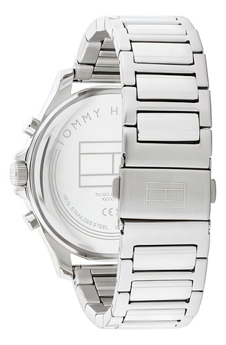 Reloj Tommy Hilfiger Th1710518 Hombre Acero Multifuncion Color De La Malla Plateado Color Del Bisel Plateado Color Del Fondo Celeste