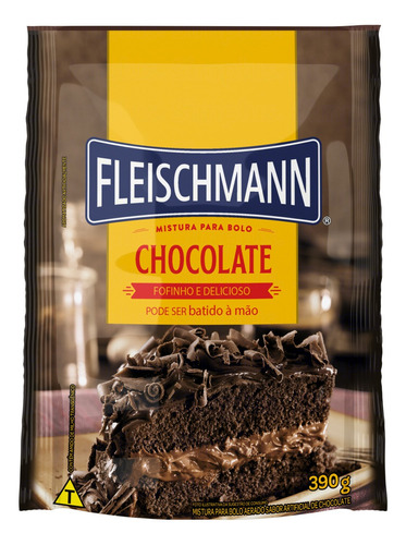 Mistura para bolo aerado Fleischmann chocolate 390 g 