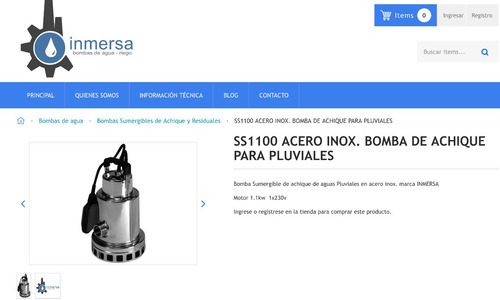 Bomba De Agua Sumergible De Acero Inoxidable (Usado)