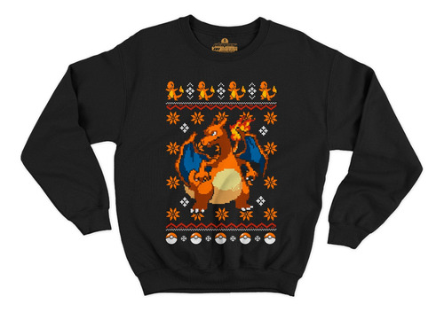 Sudadera Ugly Sueter Pokemon Charizard Ash Campeon Anime 