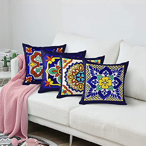 Juego De 4 Fundas De Almohada De Lino 50 X 50 Cm