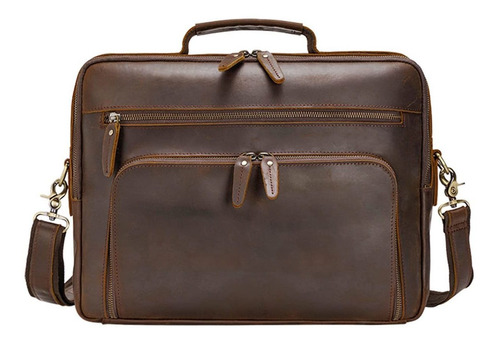 Maletin Cuero Vintage Bolso Hombro 16 Para Ordenador