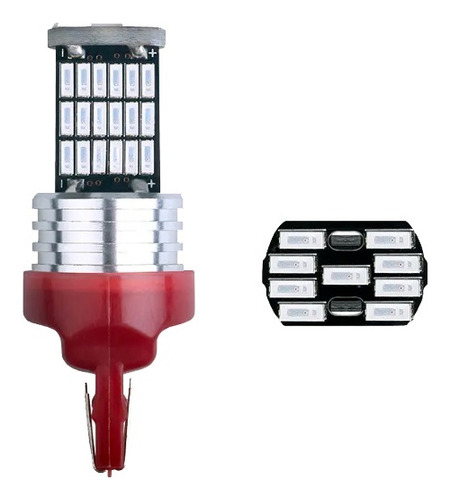 Bombillo Led T20 Muelita 45 Smd Alto Brillo Rojo El Par