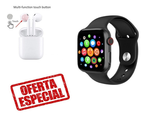 Smartwatch T500 + Audífonos Inalambricos Para iPhone Android