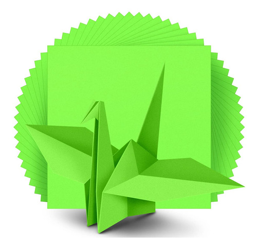 Iooleem Papel De Origami, 200 Hojas, Papel De Origami Verde
