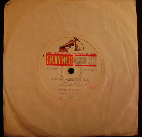 Neil Sedaka-feliz Cumpleaños-vinilo Simple-7 Puntos- Oca