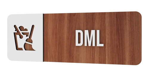 Placa Sinalização Dml Fabrica Alto Relevo Mdf