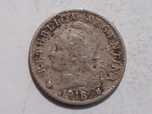 Moneda Argentina 5 Centavos 1918 Patacon (&201 (Usado)