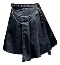 Comprar Falda Tablas Irregular Pretina\u002Fcinto Cadena Grunge\u002Fpunk\u002F