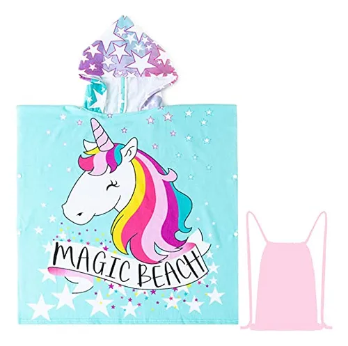 Novforth - Toalla De Bano De Unicornio Para Ninos Pequenos,