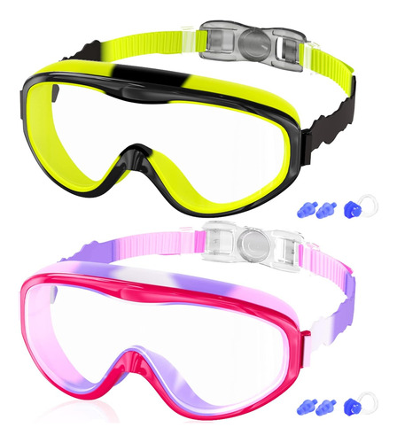 2 Gafas P/ Nadar Cooloo Anti Niebla, Protección Uv, Mod. K