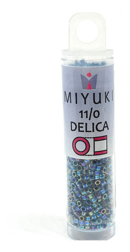 Delica Miyuki Bead 11/0 Lined Blue/ Blue Hx Cut- 7.2 Gm
