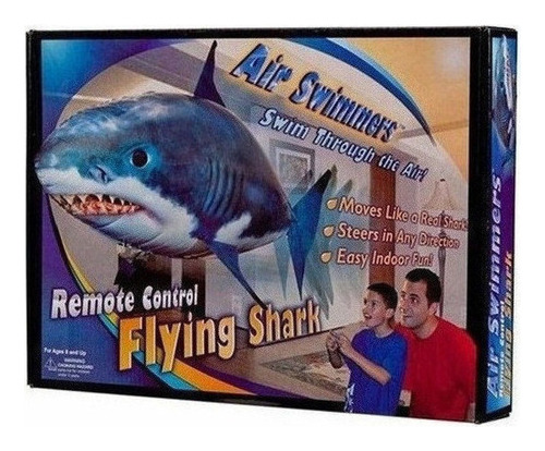 Globo inflable con forma de tiburón volador con control remoto Rc Color Marshall Blue