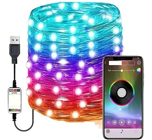 Luces Navidad Hadas Led Control Bluetooth Por App Celular