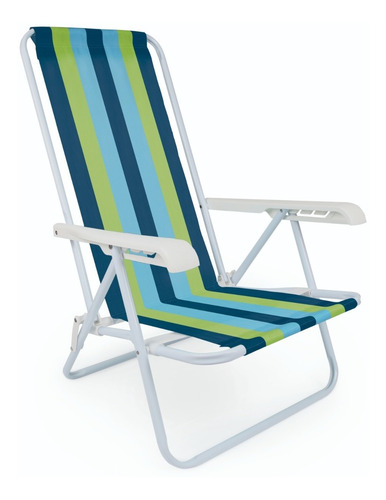 Cadeira Praia E Piscina Mor Aço 2004 Cor Sortidas Promoção!!