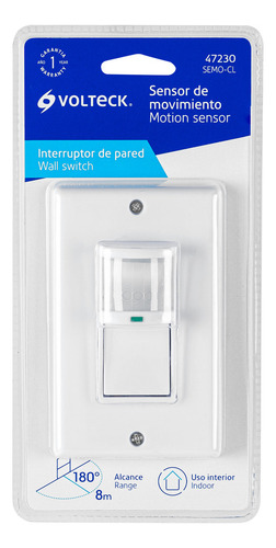 Sensor De Movimiento Con Interruptor De Pared Volteck