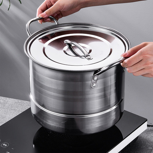 Ollas Set De Acero Inoxidable Batería De Cocina Cacerola 4pc