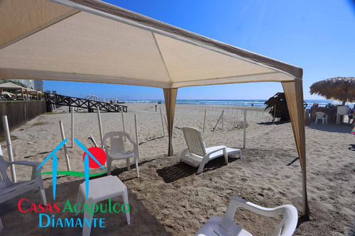 Cad Villas Playa Diamante 81. Terraza Con Jardín Y Salida A La Alberca Del Condominio