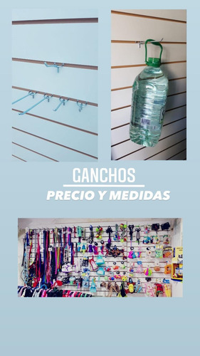 50 Ganchos De 10 Cm Para Panel Ranurado O Perforado