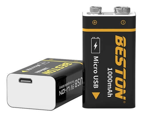Batería Recargable 9v 1000mah Usb Beston