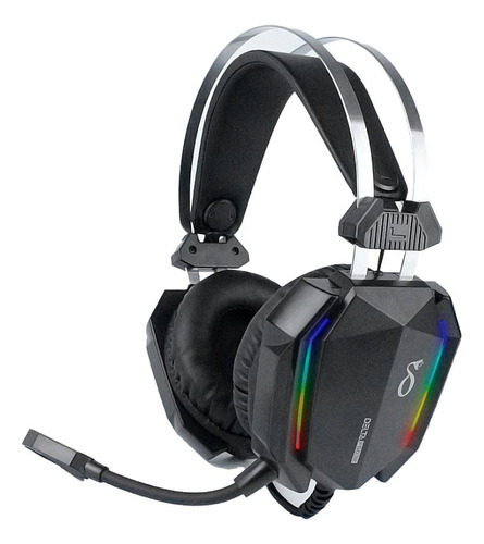 Headset Gamer Pro Fone De Ouvido Led Rgb Microfone Com Fio