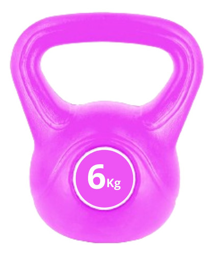 Pesa Rusa Pvc 6 Kg Kettlebell Crossfit Rosado 