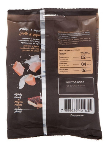 Imagem 2 de 2 de Bifinho Petisco Pet Sensations Frango Com Yogurt 65g