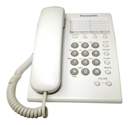 Telefono Alambrico Panasonic Kx-ts550me Analogico Color Blanco