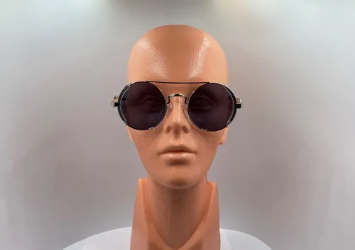 Lentes Sol Uv 400 Redondos Luxury Steampunk Unisex Vintage