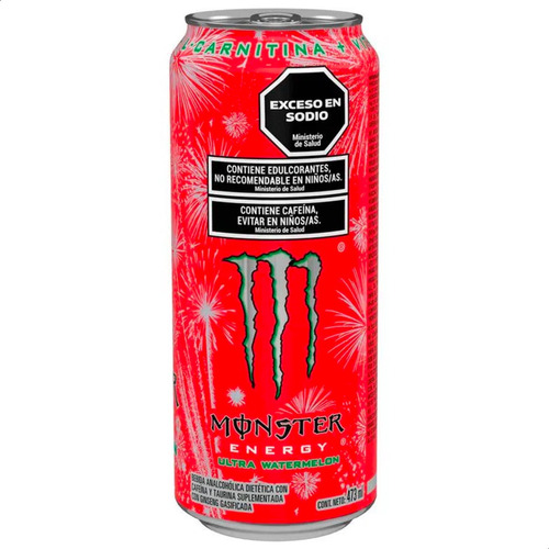 Monster Energy Ultra Watermelon Energizante Lata Roja - Pack