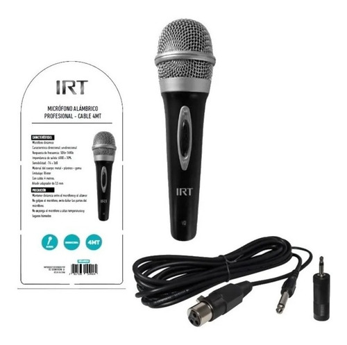 Microfono Alambrico Irt Unidireccional Karaoke