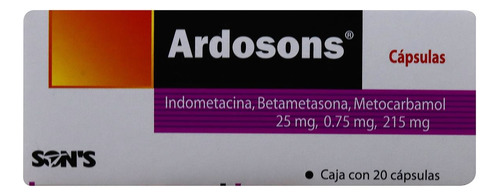 Ardosons Caja C/20 Cápsulas 25 Mg/0.75mg/215mg C/u