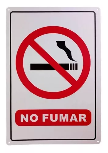 Cartel Señaletica Prohibido Fumar 25x30 - Easy