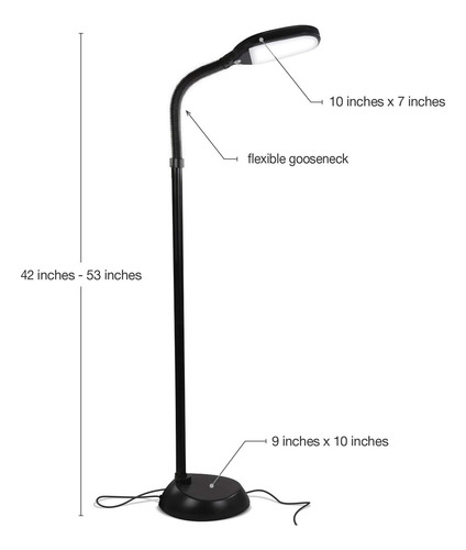 Litespan - Lámpara De Pie Led Brillante Manualidades Y...