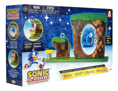 Sonic The Hedgehog Playset Zona De La Colina Verde