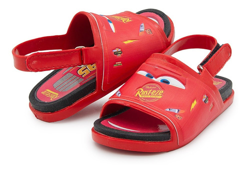 Disney© Sandalia Niño Cars Rayo Mcqueen Rojo Ajustable 13-17